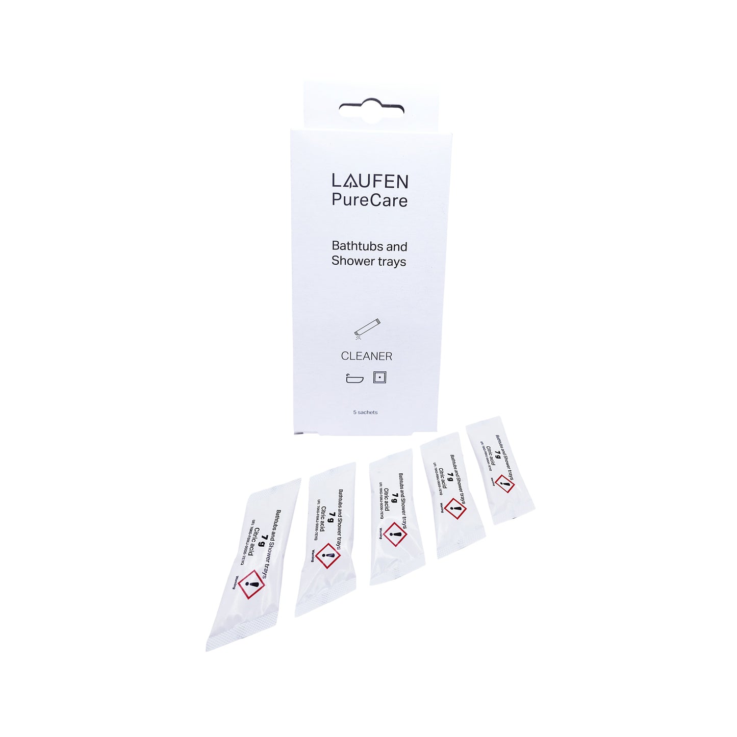PureCare Bathtubs and Shower Tray  Cleaner (10 sachets) and Bottle