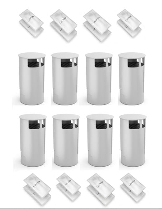 Carbon Filter White (8 units )  & Descaling Agent for 8 uses