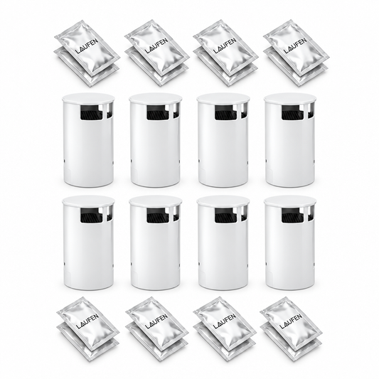 Carbon Filter White (8 units )  & Descaling Agent for 8 uses