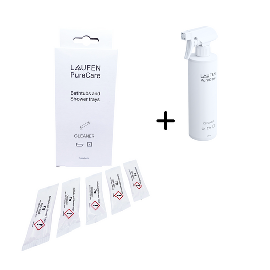 PureCare Bathtubs and Shower Tray  Cleaner (10 sachets) and Bottle