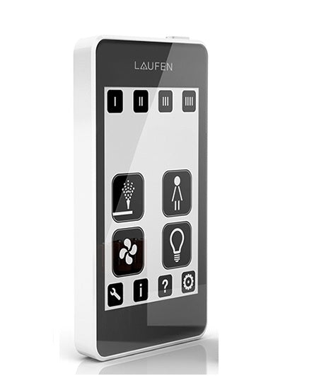 Touch screen remote control, incl. wall holder